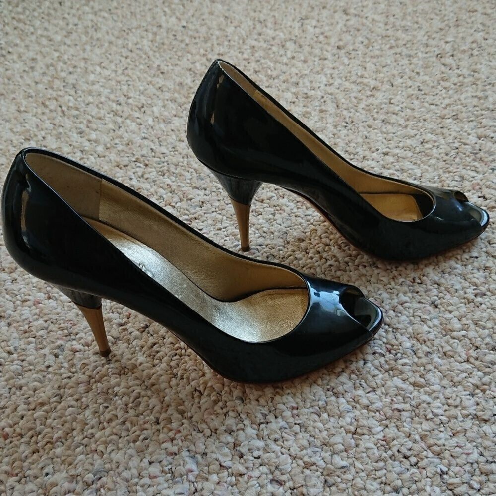 Miu Miu Patent Leather Peep-Toe Heels size 6.5